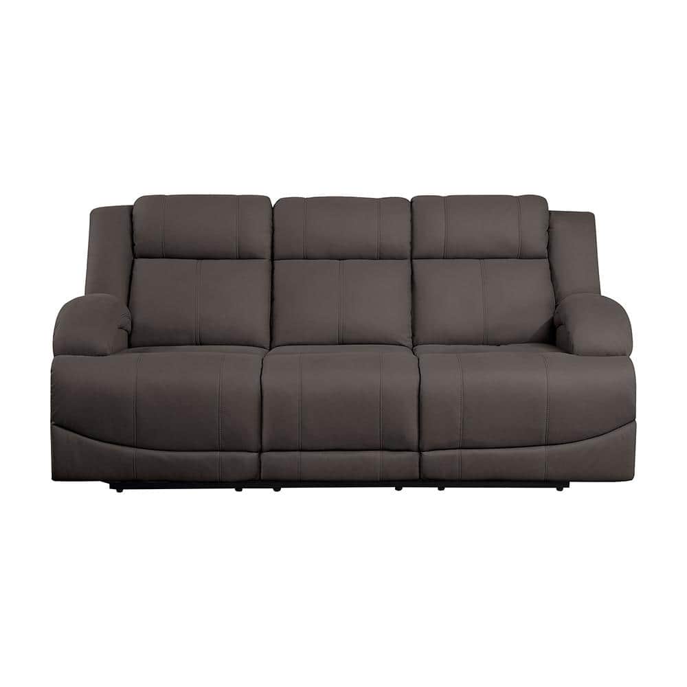 Darcel 81.5 in. W Straight Arm Microfiber Rectangle Power Double Reclining 
