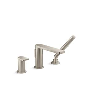 Composed Single-Handle Wall Mount Roman Tub Faucet in Vibrant Brushed Nickel