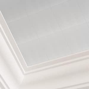 White PVC 2 ft. x 2 ft. Plaid Embossing in Ceiling Tile (48 sq.ft./case)