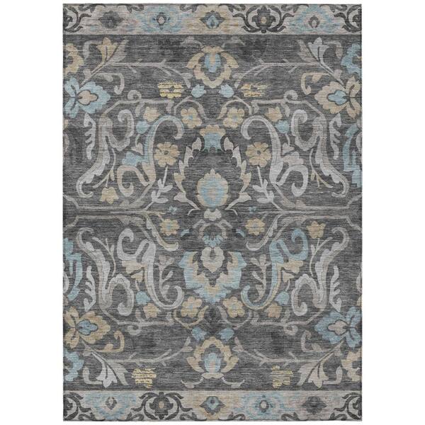 Chantille Machine Washable Indoor/Outdoor Abstract ACN3159 Gray 9 ft. x 12 ft. Area Rug