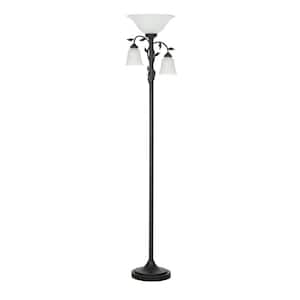 72 in. Oil Rubbed Bronze Traditional Floor Lamp and LED Bulb