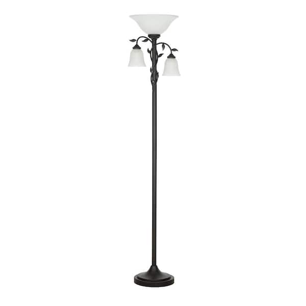 Cresswell 72 in. Oil Rubbed Bronze Traditional Floor Lamp and LED Bulb