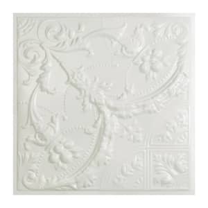 Saginaw 2 ft. x 2 ft. Lay-in Tin Ceiling Tile in Matte White (20 sq. ft. / case of 5)
