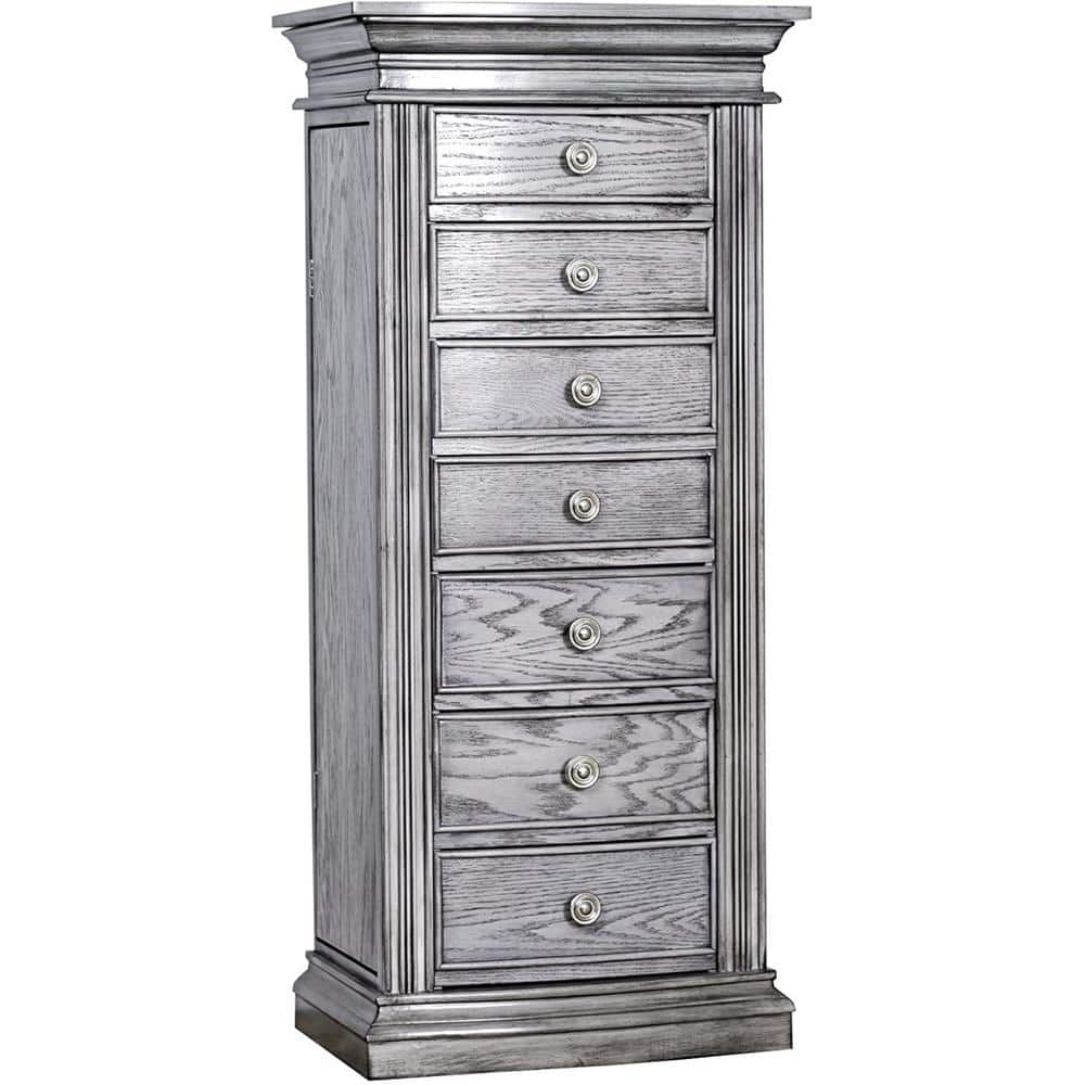 Hives & Honey Landry Smoke Grey Jewelry Storage Armoire