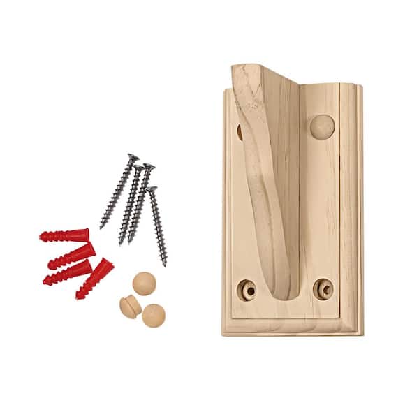Waddell Pine Bracket with Backing Plate - 6 in. x 4 in. x 0.75 in. - Sanded Unfinished Wood - Includes Mounting Hardware