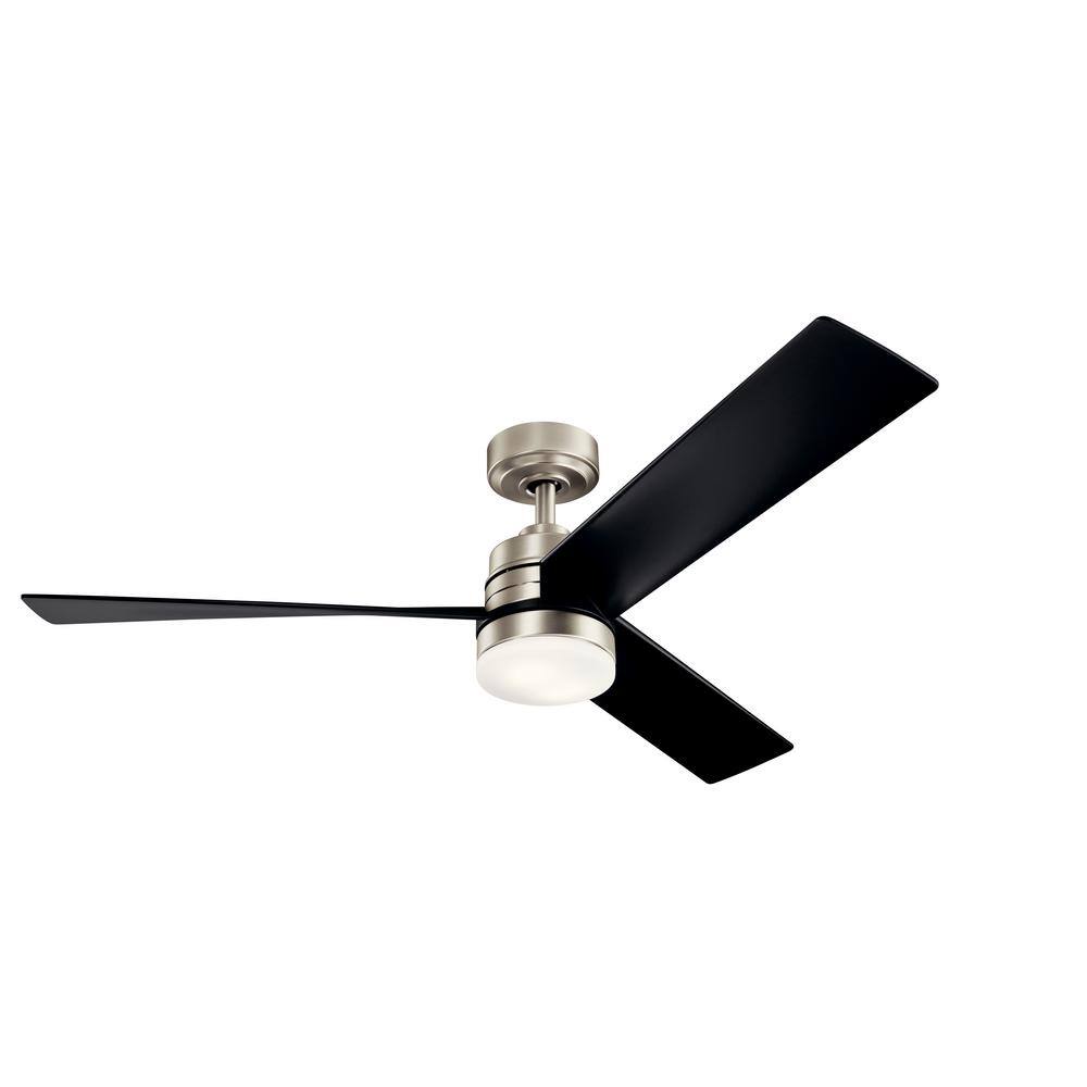 Spyn 52 in. Indoor Brushed Nickel Downrod Mount Ceiling Fan with Integrated LED with Wall Control Included price history on PriceWatchPro