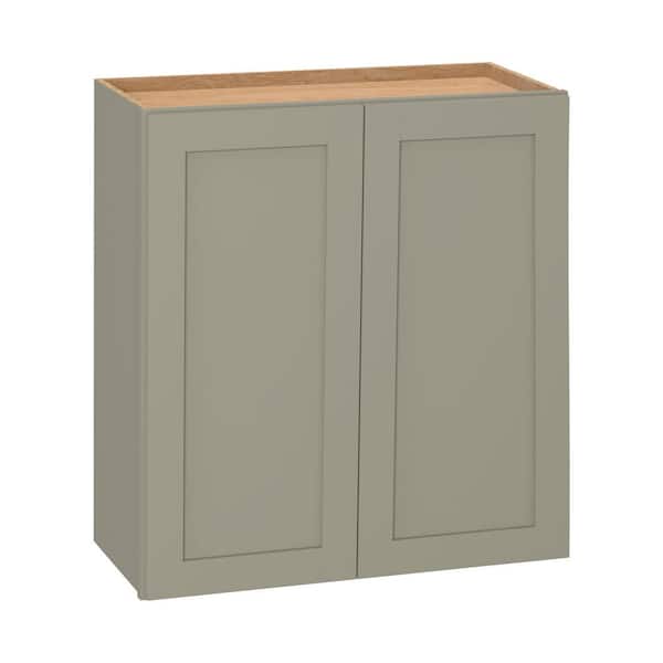 Hampton Bay Westfield Dusk Gray Shaker Stock Assembled Wall Kitchen Cabinet (27 in. W x 12 in. D x 30 in. H)