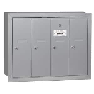 Aluminum Recessed-Mounted USPS Access Vertical Mailbox with 4 Door