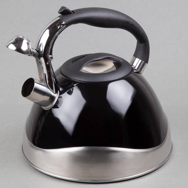 KALLORY Stainless Steel Teapot with Infuser Camping Tea Kettle Coffee Kettle  Small Tea Pot for Stovetop (Black) - Yahoo Shopping