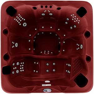 6-Person 100-Jet 240-Volt Premium Acrylic Lounger Spa Standard Hot Tub with Bluetooth Sound System and LED Waterfall