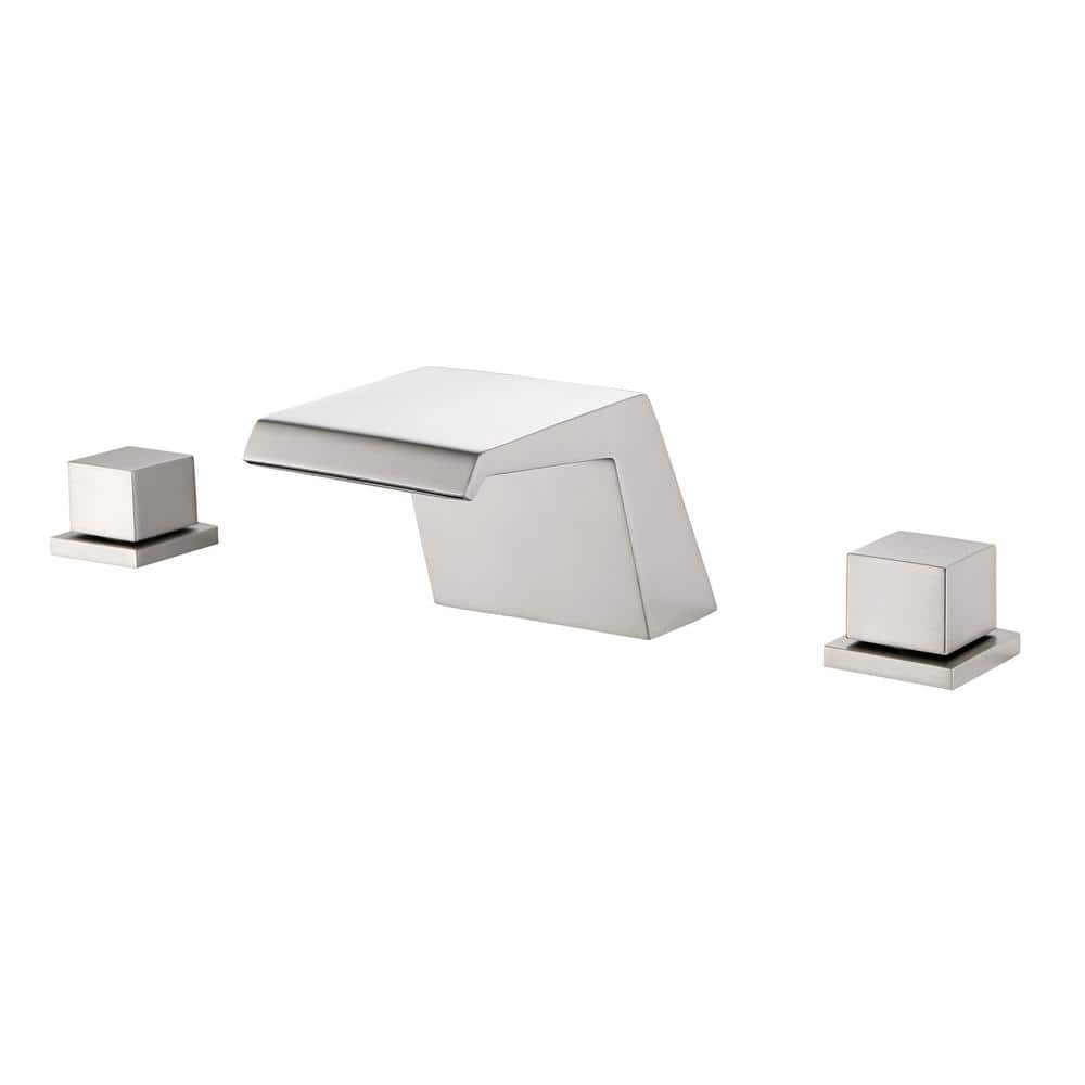 2-Handle Deck-Mount Roman Tub Faucet in Brushed Nickel