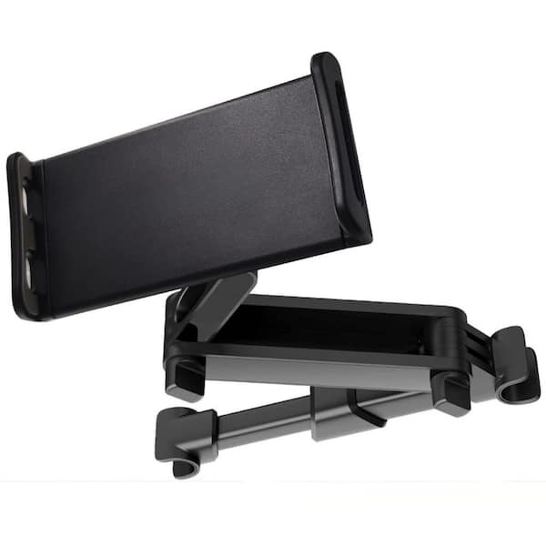 Universal Car Headrest Tablet Mount Cell Phone Holder 360° Swivel Adjustable for 5-11 Devices Black