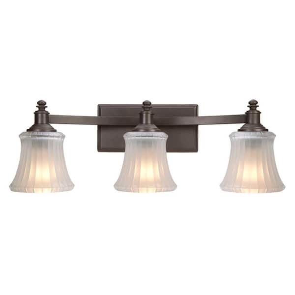 Hampton Bay Kenning 3-Light Dutch Bronze Bath Sconce