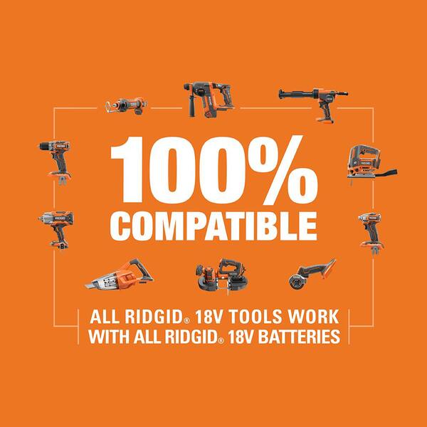RIDGID 18V Lithium-Ion Cordless Compact 