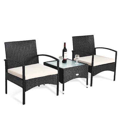 Small Striped Patio Furniture, Small Patio Table And 2 Chairs