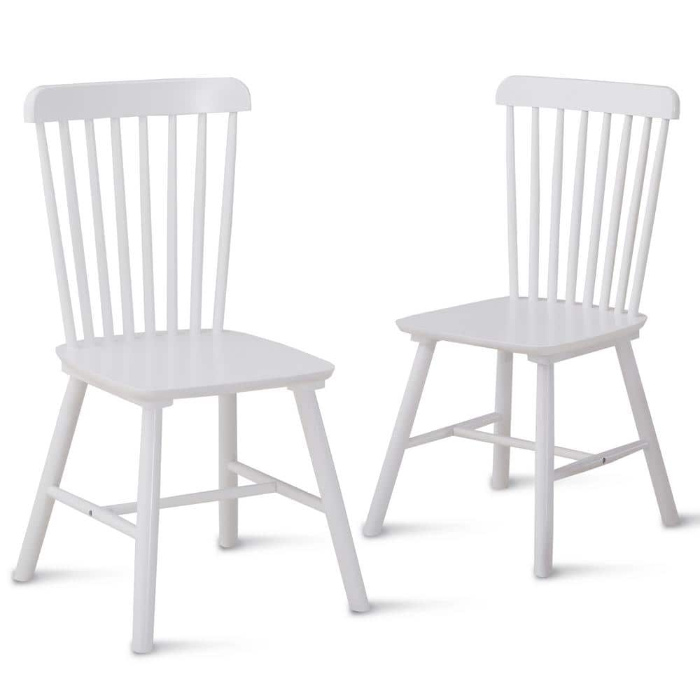 Gracie Oaks Windsor 15.7" Wide Solid Wood Slat Back Dining Chair (Set of 4)