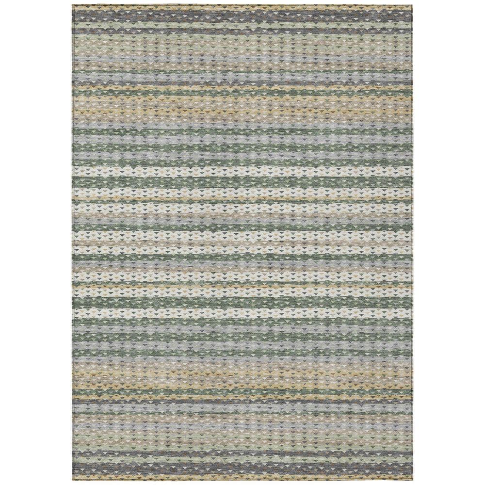Chantille Machine Washable Indoor/Outdoor Abstract ACN2823 Basil 5 ft. x 7 ft. 6 in. Area Rug price history on PriceWatchPro