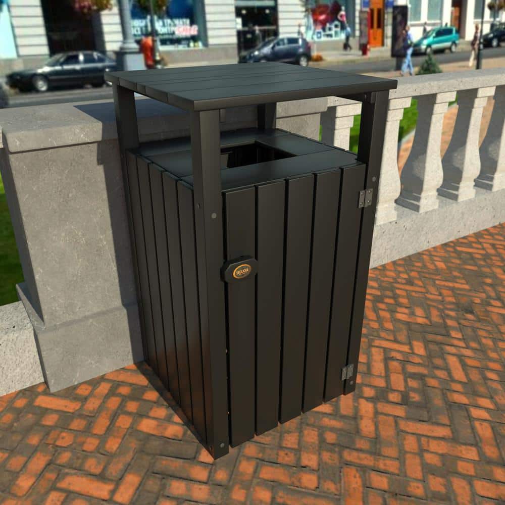 Commercial 40 Gal. Open Trash Can with Hood price history on PriceWatchPro