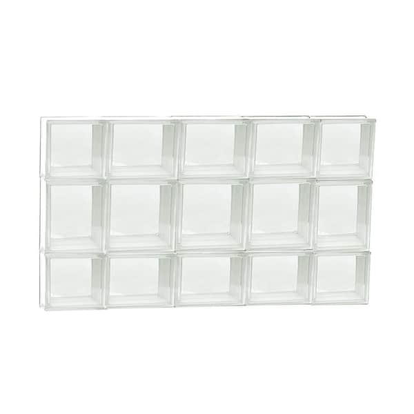 Clearly Secure 34.75 in. x 19.25 in. x 3.125 in. Frameless Non-Vented Clear Glass Block Window
