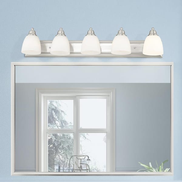 Fairbourne 5 Light Brushed Nickel Bath Vanity