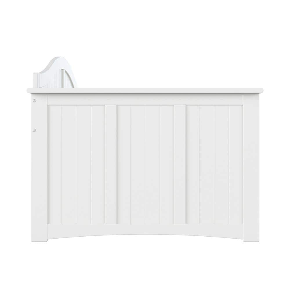 Nantucket White Twin Wood Daybed Frame with Slats