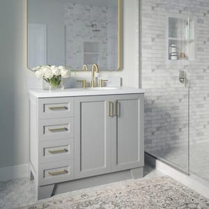 ARIEL Hamlet 42 in. W x 21.5 in. D x 34.5 in. H Freestanding Bath Vanity  Cabinet Only in Grey F043S-BC-GRY - The Home Depot