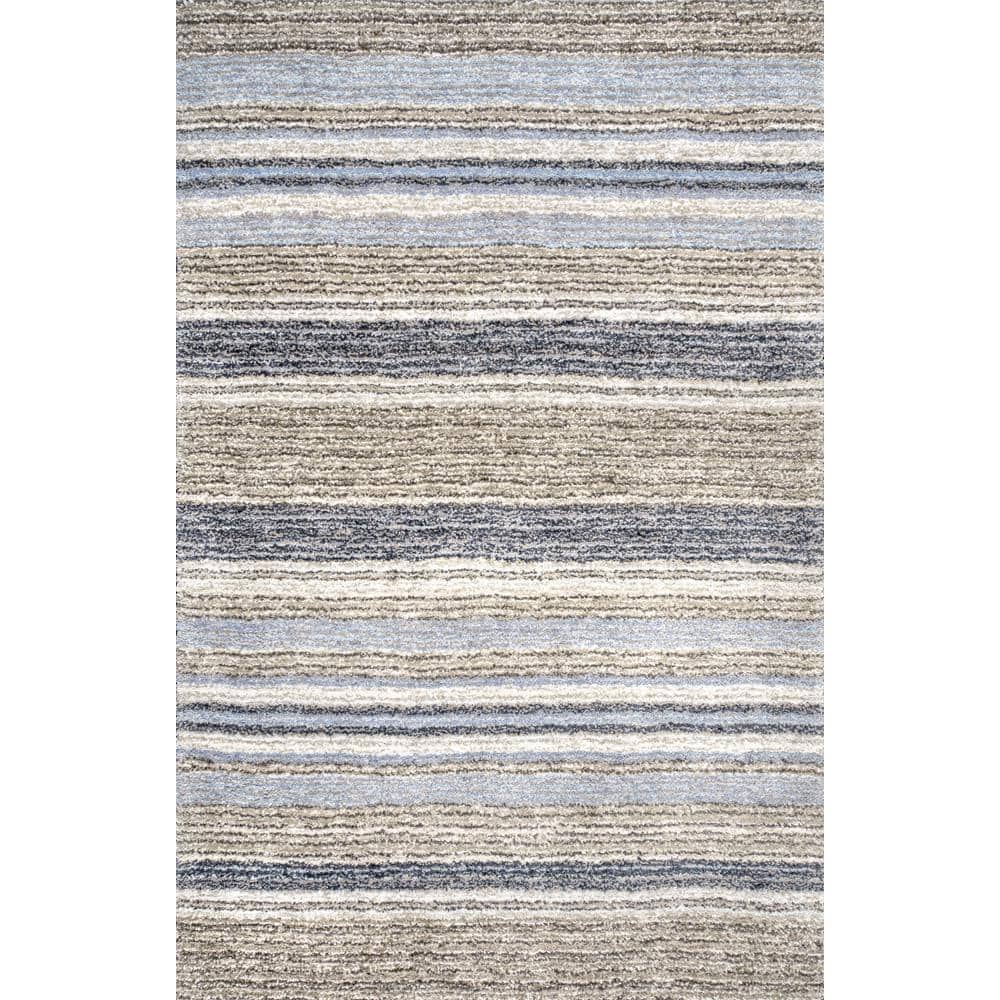 nuLOOM Drey Ombre Shag Denim 4 ft. x 6 ft. Area Rug HJZOM1K406 The