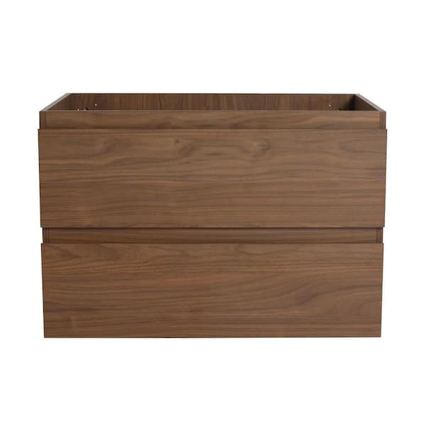 30 in. Bath Vanity Cabinet without Top in Brown Oak Unassembled