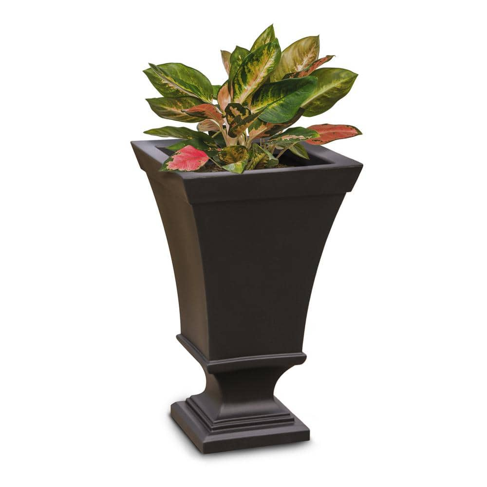 Mayne Vienna 25 in. Tall Self-Watering Espresso Polyethylene Urn Planter  5892-ES - The Home Depot