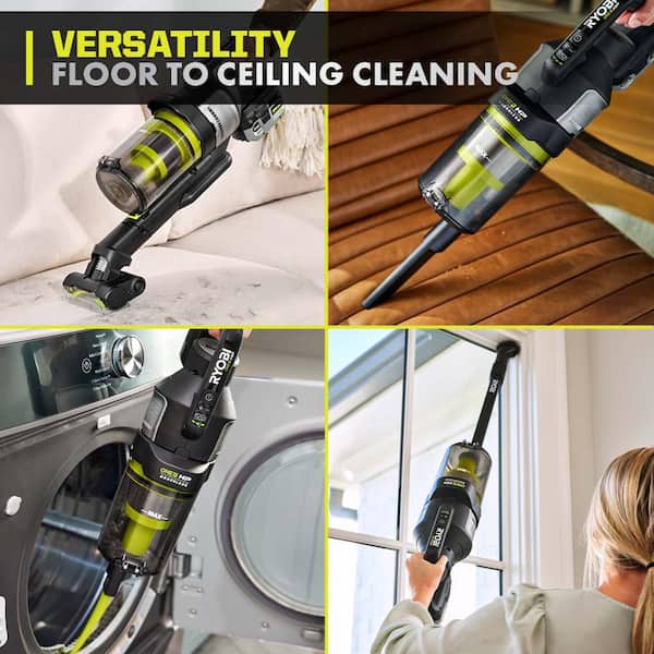 RYOBI - ONE+ HP 18V Cordless Advanced WHISPER Series Stick Vacuum Kit with 4.0 Ah Battery and Charger
