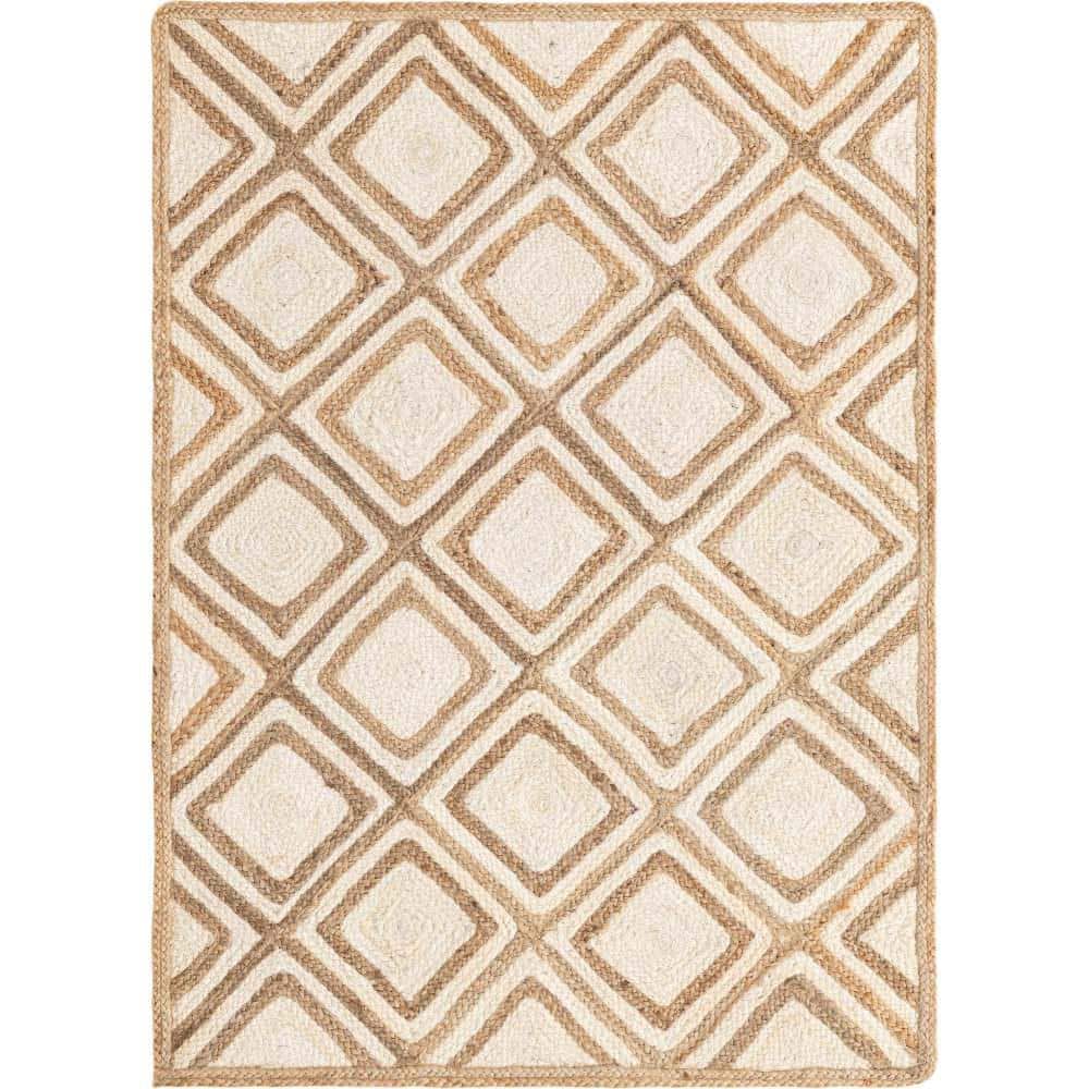 Braided Jute Bengal Natural 4' 1 x 6' 1 Area Rug price history on PriceWatchPro