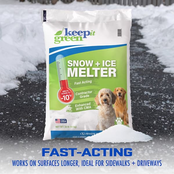 Keep it Green 20 Lb. Pet-Safer Ice and Snow Melt + Deicer,Works to