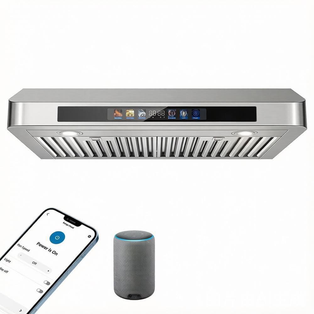 30 in. 900 CFM Under Cabinet Range Hood in Stainless Steel, 4-Speed Vent Hood,Voice/Gesture/Remote/Touch Control,Ducted price history on PriceWatchPro