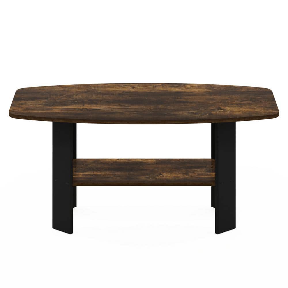 Compact Modern Amber Pine Rectangular Coffee Table