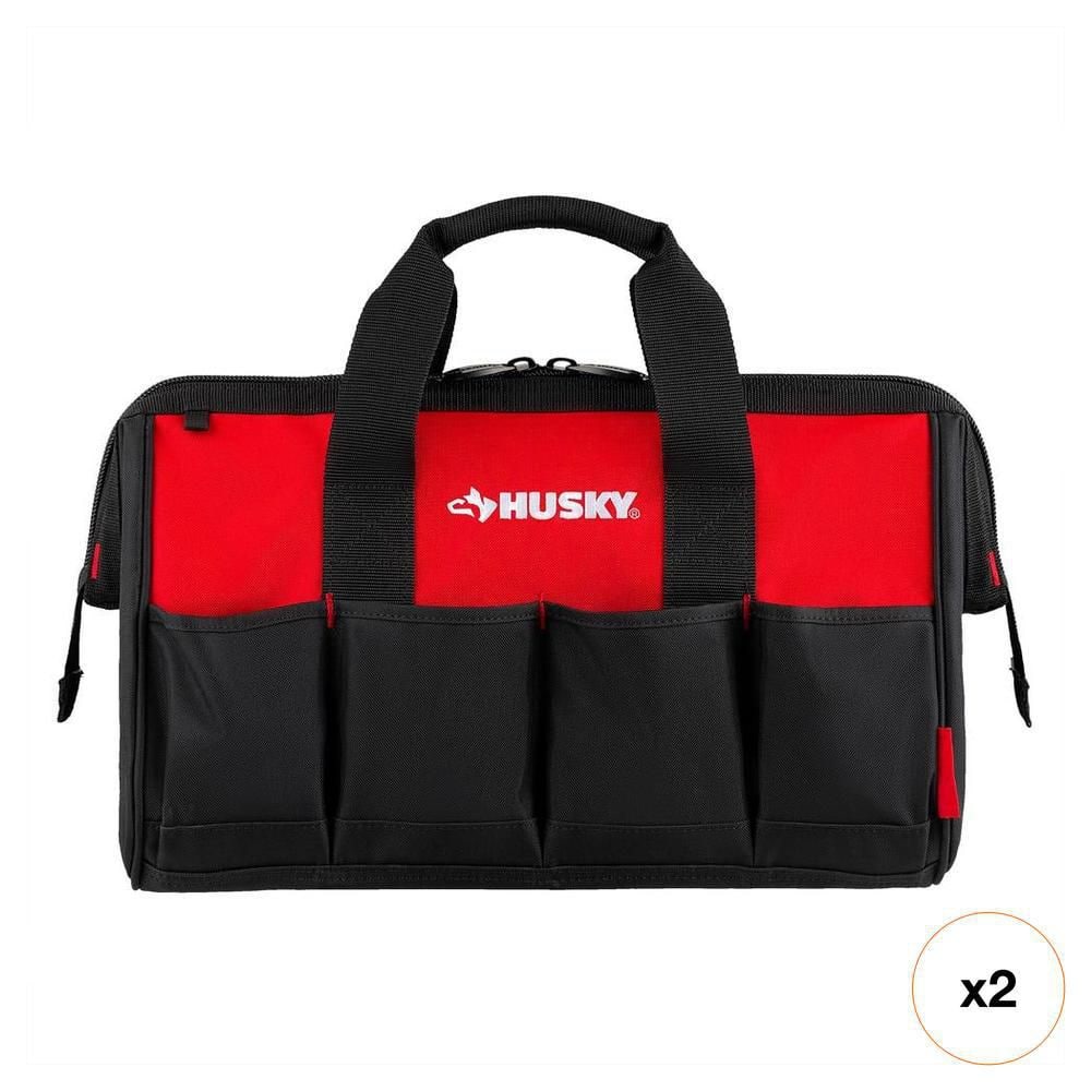 Husky 18 in. 14 Pocket Zippered Tool Bag HD60018-TH - The Home Depot