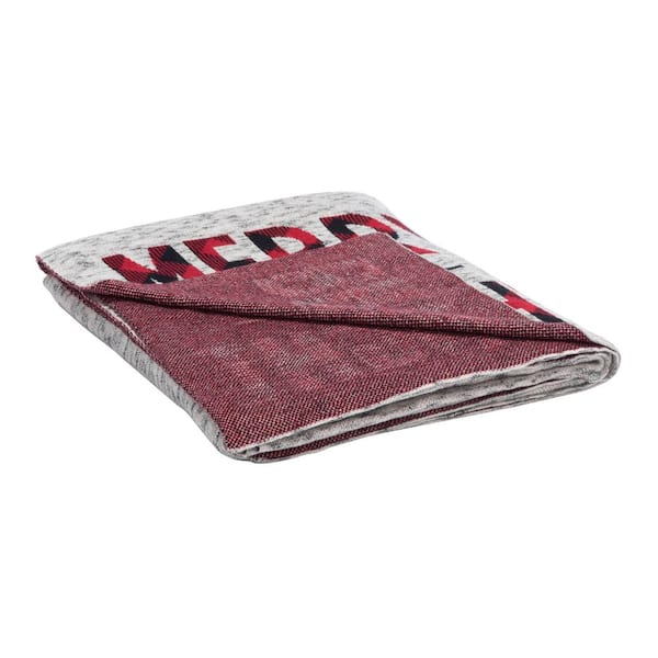 Grey and red throw blanket new arrivals