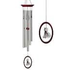 Signature Collection, Wind Fantasy Chime, 24 in. Cat Silver Wind Chime WFCC