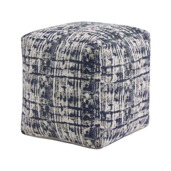 Abstract boho pouf, black and white pouf, rust and white pouf, brown and white pouf, navy and white pouf, boho pattern pouf, store boho pouf