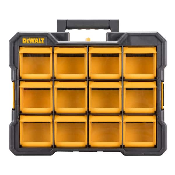 DEWALT Plastic 12-Compartment Small Parts Organizer Flip Bin DWST14121 -  The Home Depot
