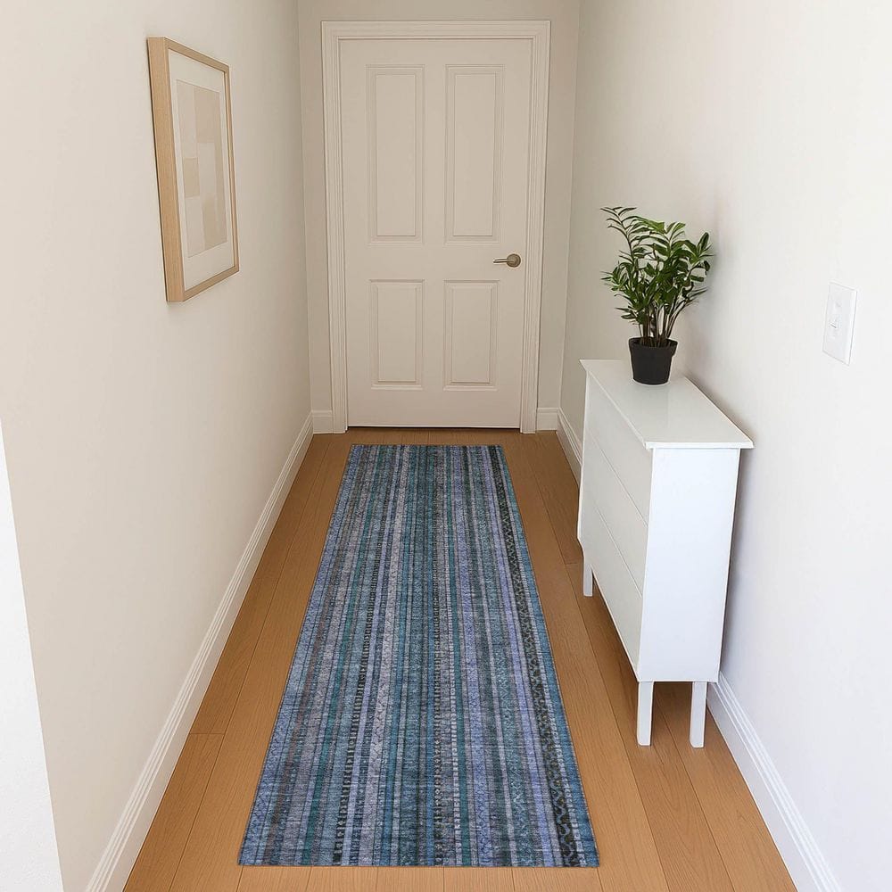 Mayfield Premium Machine Washable Abstract AMF1654 Blue 2 ft. 3 in. x 7 ft. 6 in. Runner Rug price history on PriceWatchPro