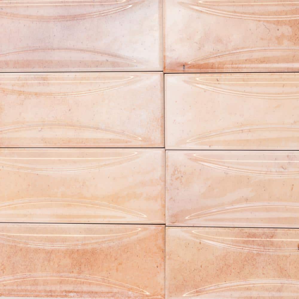 Antiek Glossy Pink Ceramic Subway Wall Tile