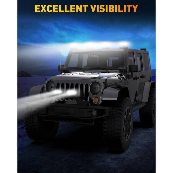 SKYWORLD 30W Barre Lumineuse LED 2 Pièce,Lumière Blanche 6000K Projecteurs Spot LED,Faisceau De Travail Lampe De Conduite Pour Offroad Véhicules Voiture Camions SUV ATV 4x4