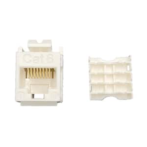 CAT6 Unshielded Punch Down Keystone Jack with Tool in White (10-Pack)