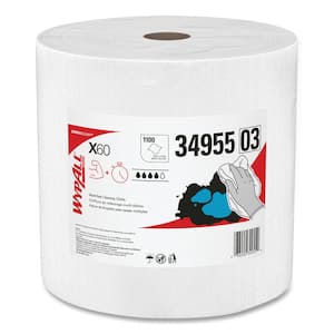 12-1/2 in. x 13-2/5 in. White X 60 Cleaning Wipes, Jumbo Roll (1100 Towels/Roll)