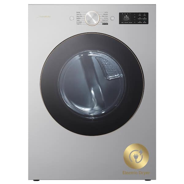 SIGNATURE 9.0 cu.ft. Front Load Vented Electric Dryer with TrueSteam, Steam Sanitary & Steamfresh in Platinum Steel