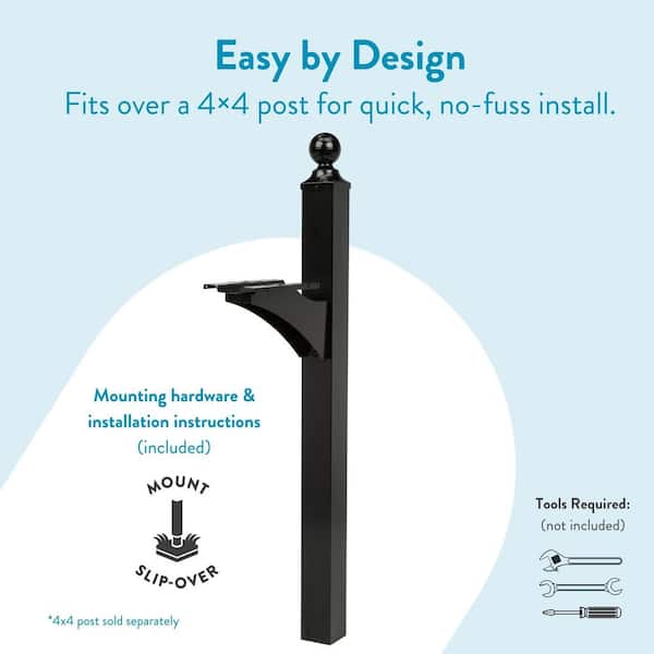 Architectural Mailboxes Landover Aluminum, Crossarm, Mailbox Post