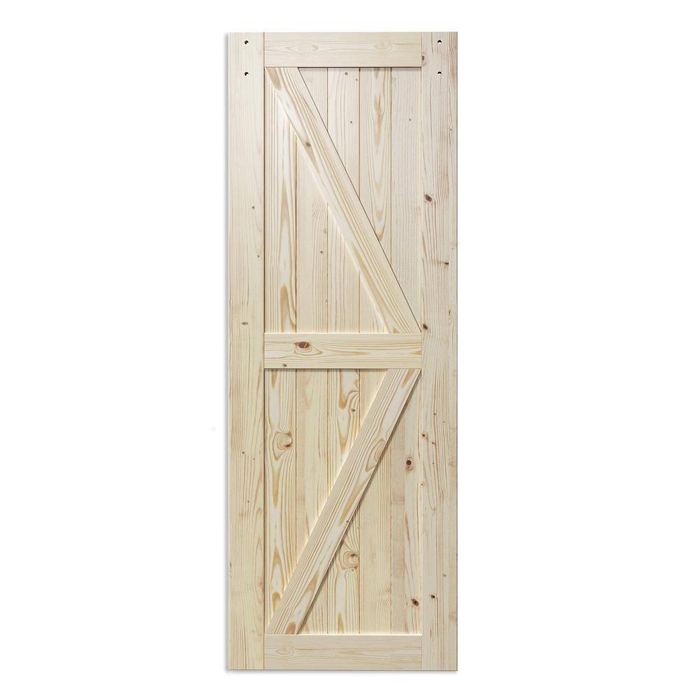 GOLDENPOLEY K Model 30 in. x 80 in. Unfinished Natural Solid Wood