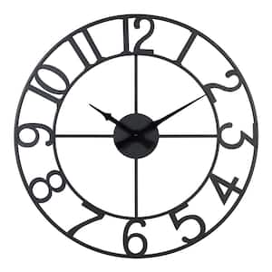 20 in. Metal Tower Analog Wall Clock with Arabic Numbers