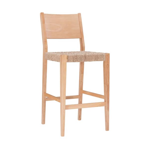 Powell Company Marlene Natural 29 in. Bar Stool with Woven Rope Seats