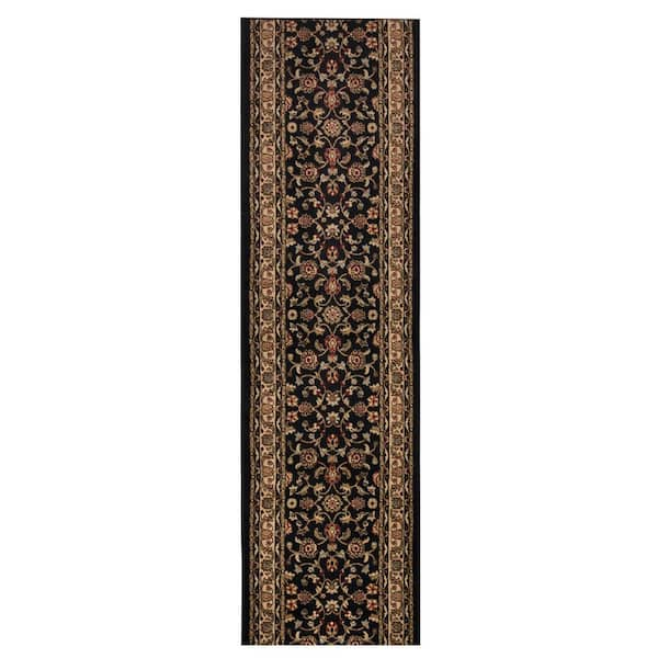 Marash Black 26 in. W x 288 in. L Stair Runner Rug (Covers 52 sq. ft.)